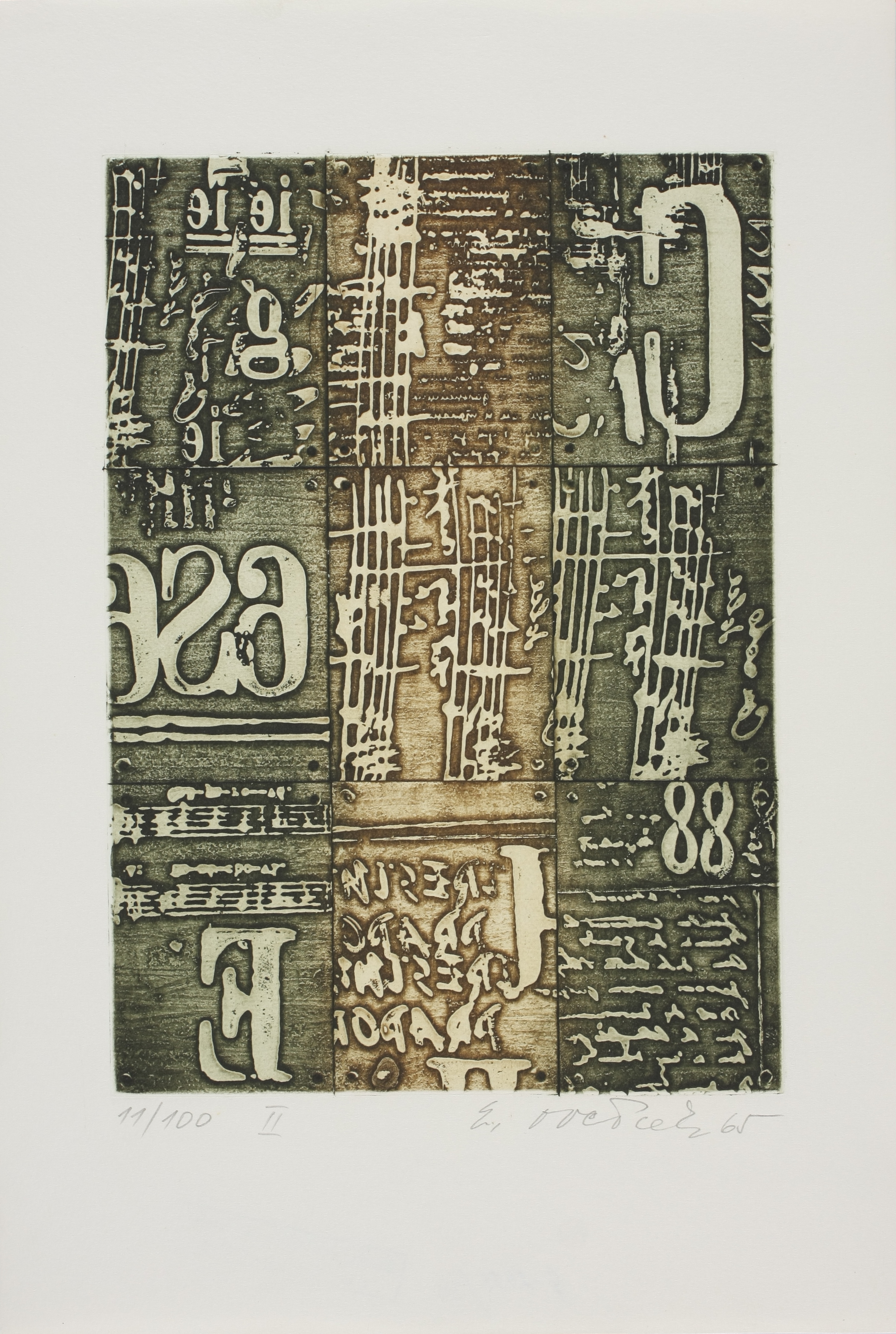 Eduard Ovčáček, II, 1965, barevný lept, KGVUZ, inv. č. G-2933