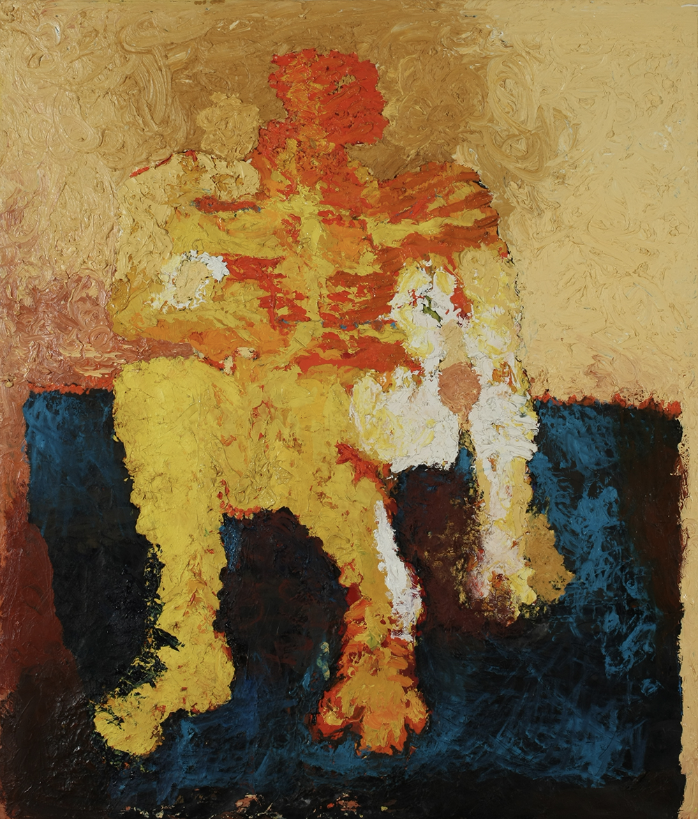 Otakar Slavík, Odpočívající klaun, 1982, olej, plátno, 146,5 x 126 cm, KGVUZ, inv. č. O-1346