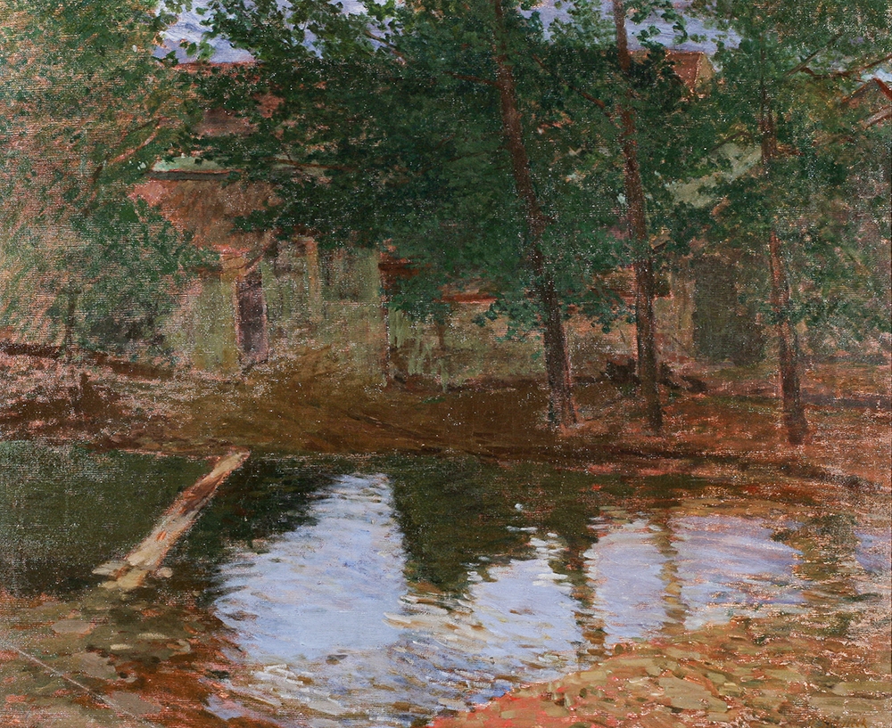 Antonín Slavíček, Večer v Okoři, olej, plátno, 75 x 90 cm, KGVU, inv. č. O 1036
