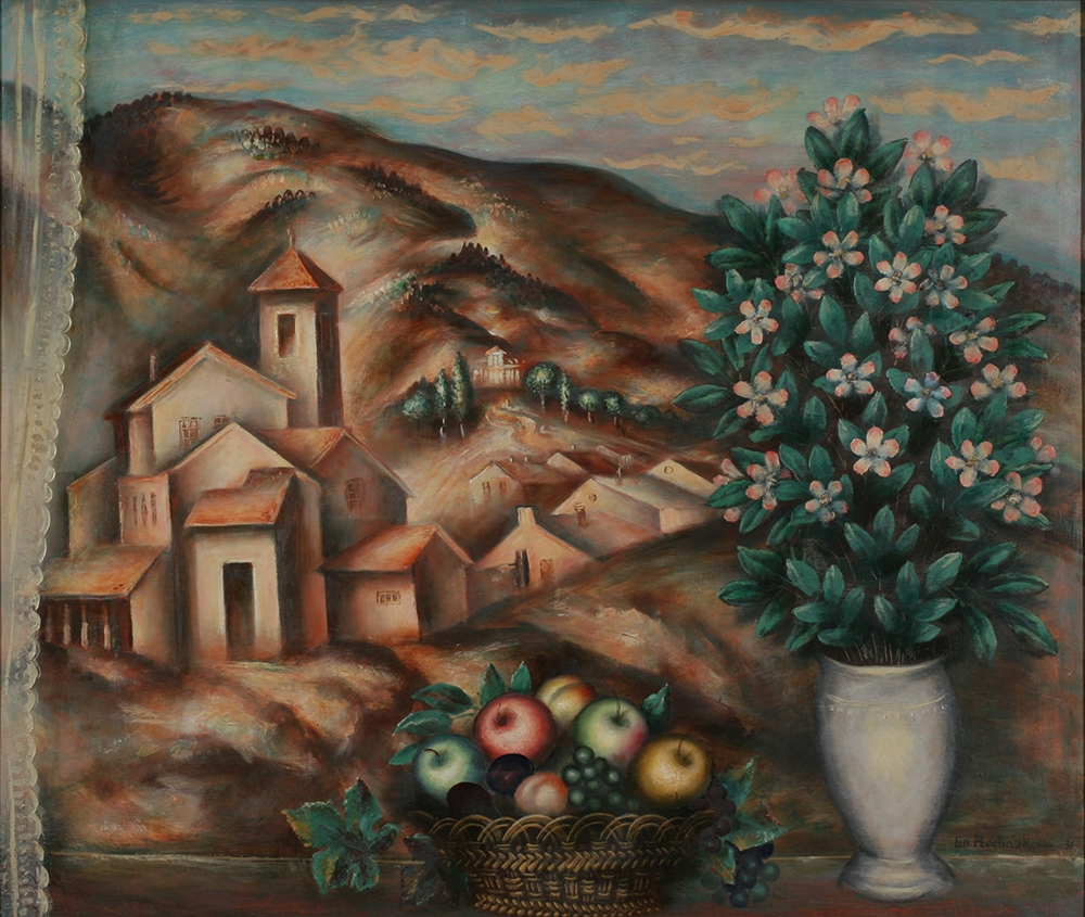 Procházkova Linka, Výhled z  okna, 1931, olej, sololit, 91 x 106,5 cm, KGVUZ, inv. č. O 956