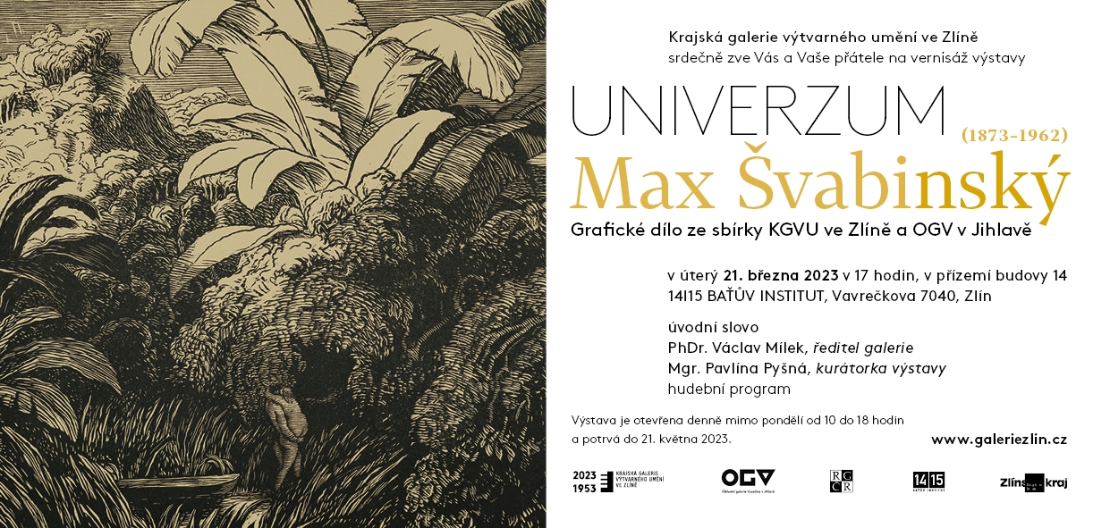Pozvánka na vernisáž výstavy Maxe Švabinského