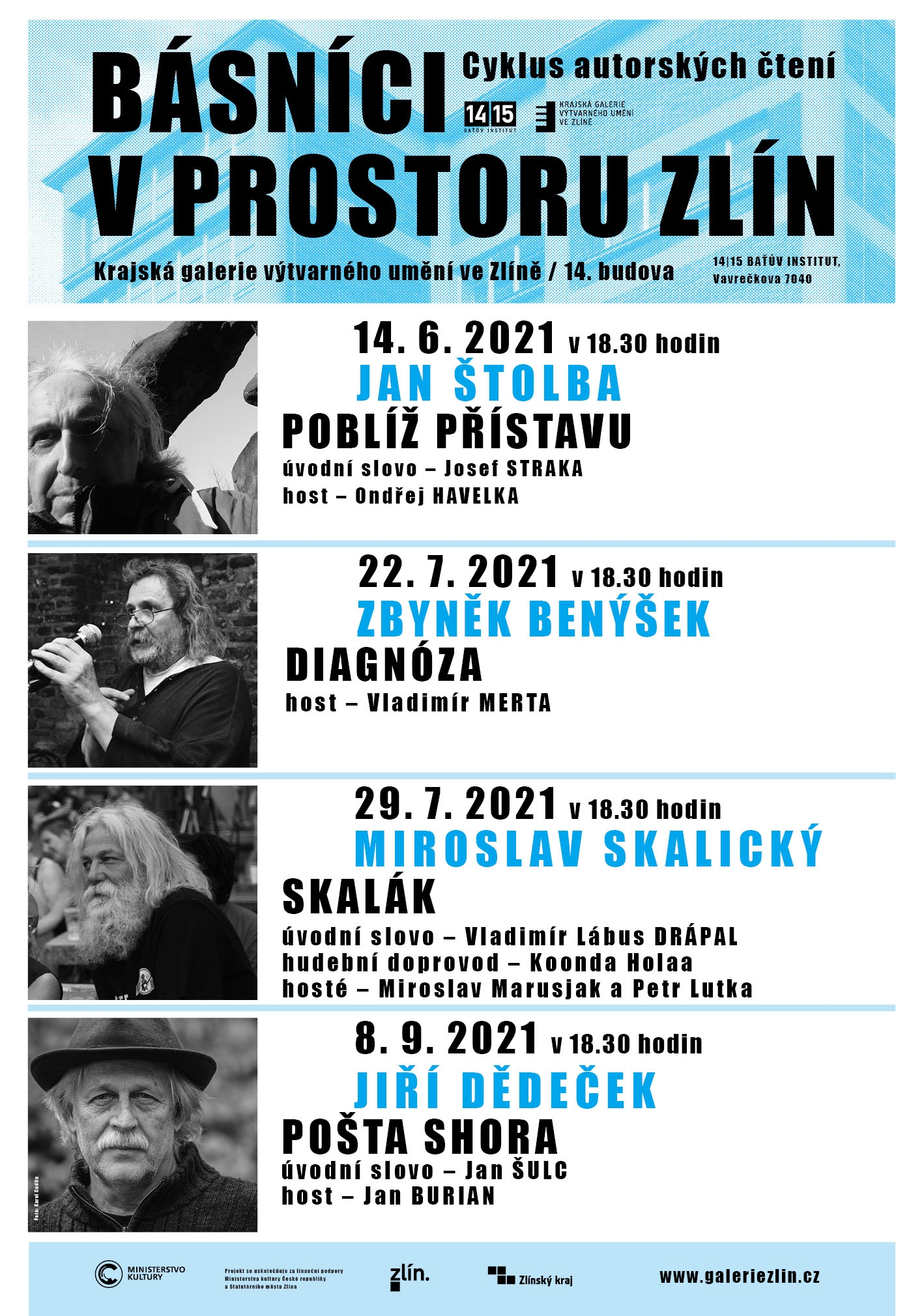 plakát Básníci v prostoru Zlín 2021