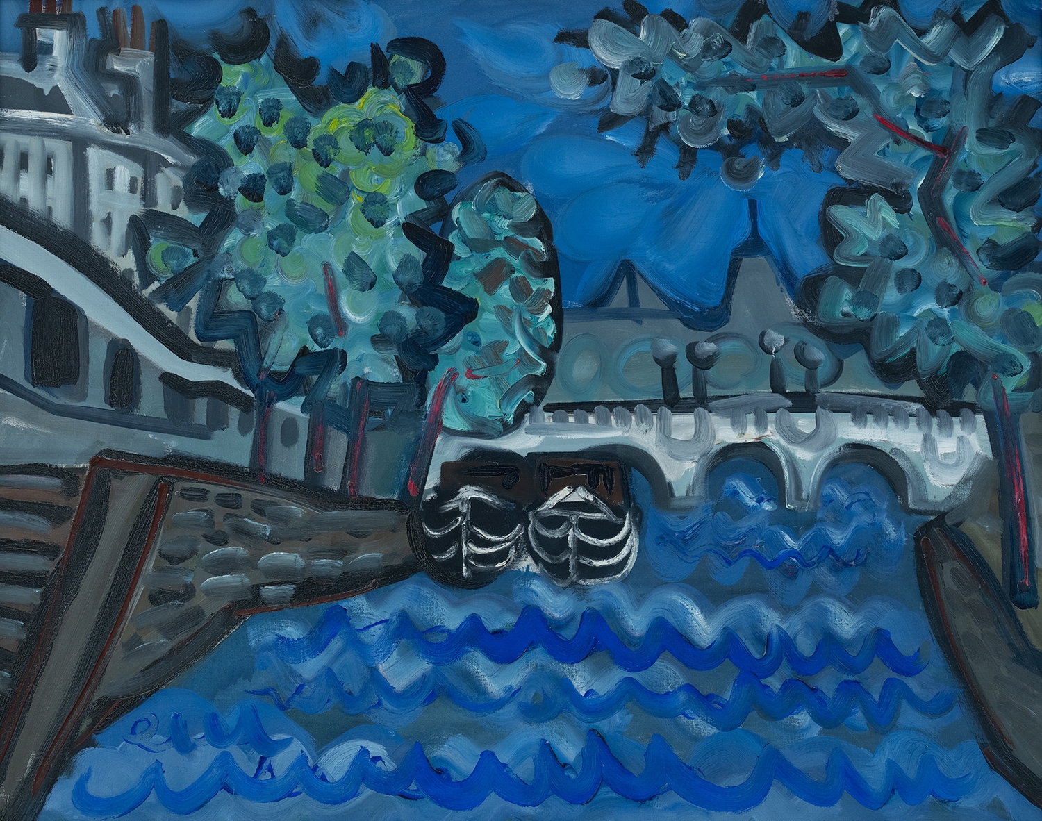 Richard Fremund, Paříž, olej, plátno, 73 x 92,5 cm, KGVUZ, O 925