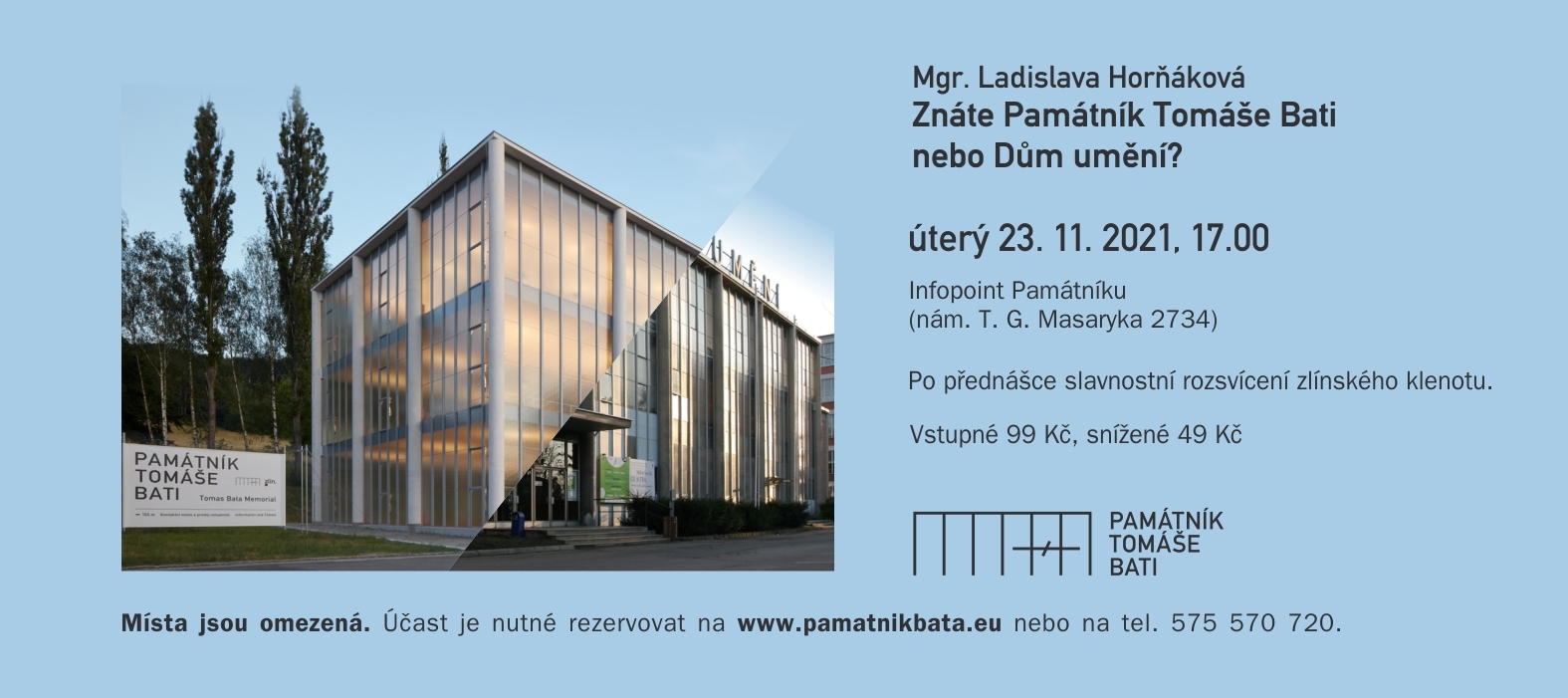 Přednáška Ladislavy Horňákové v Památníku Tomáše Bati