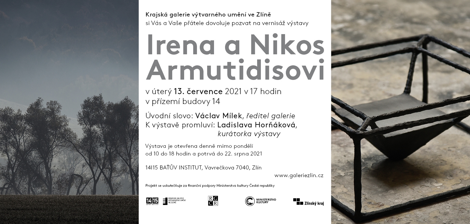 Pozvánka na výstavu Nikos a Irena Armutidisovi