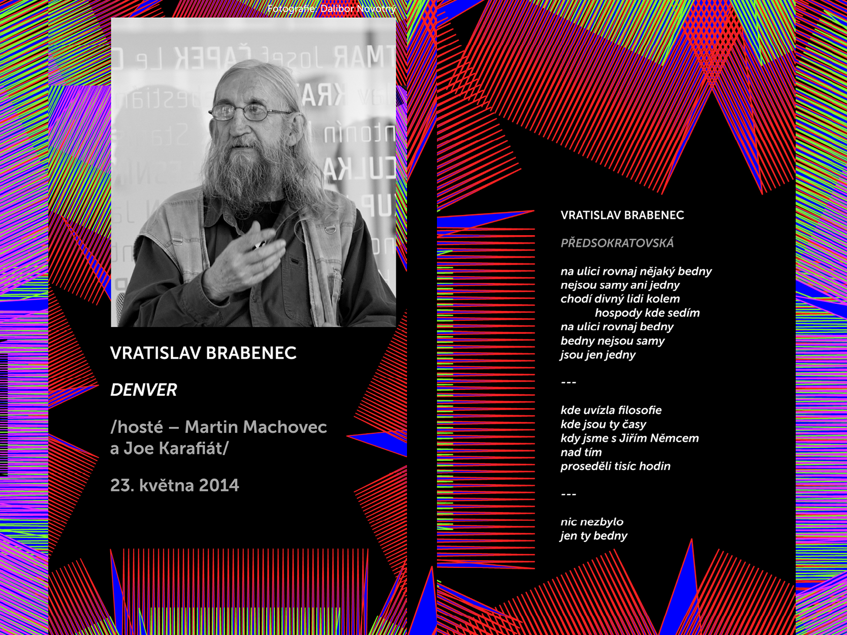 Básníci v Prostoru Zlín 2014: Vrastislav Brabenec