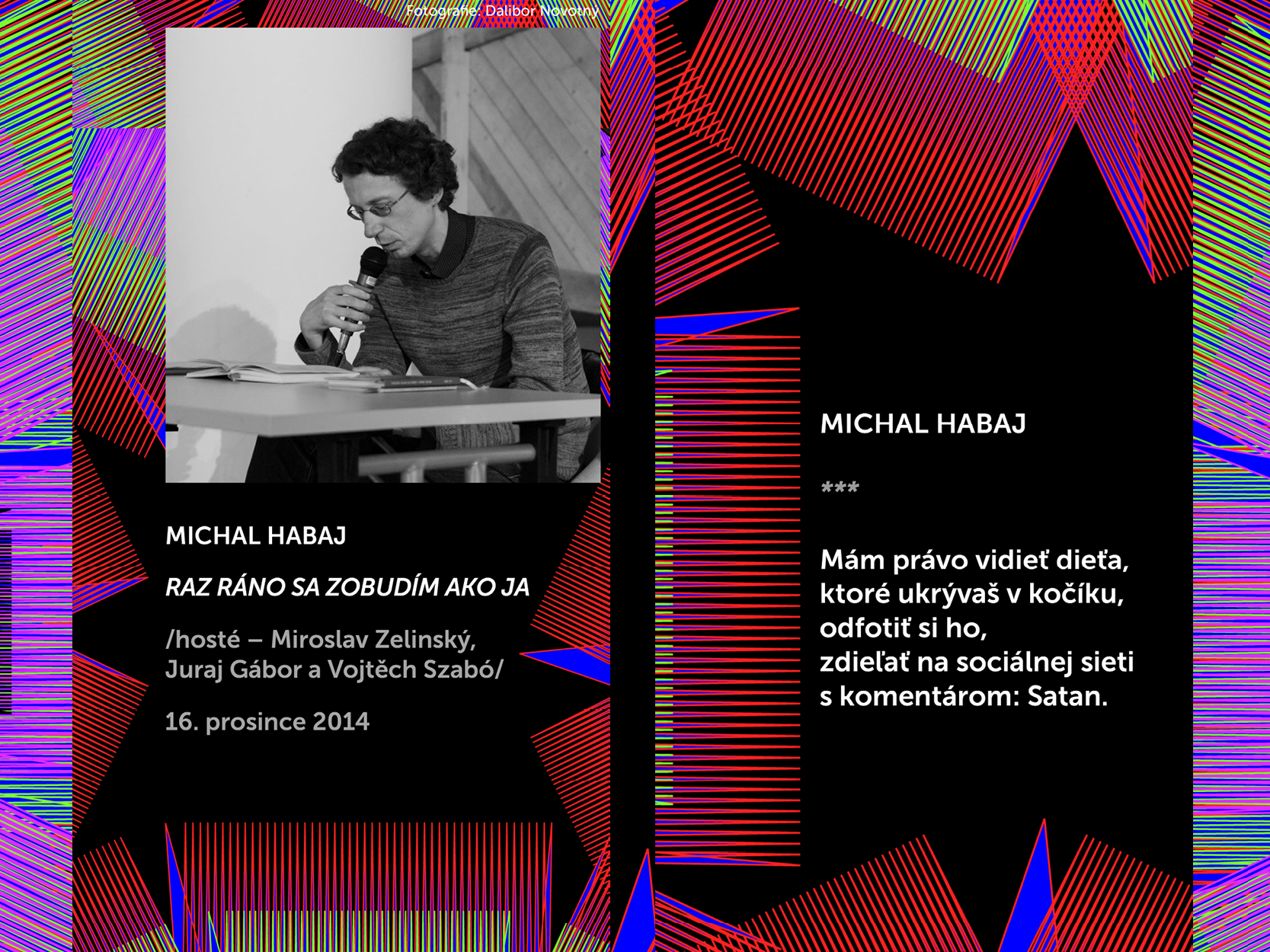 Básníci v Prostoru Zlín 2014: Michal Habaj 