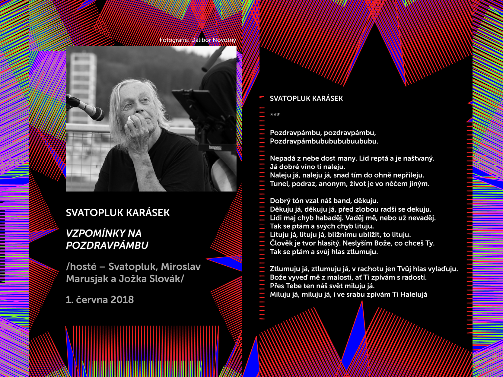 Básníci v prostoru Zlín 2018: Svatopluk Karásek