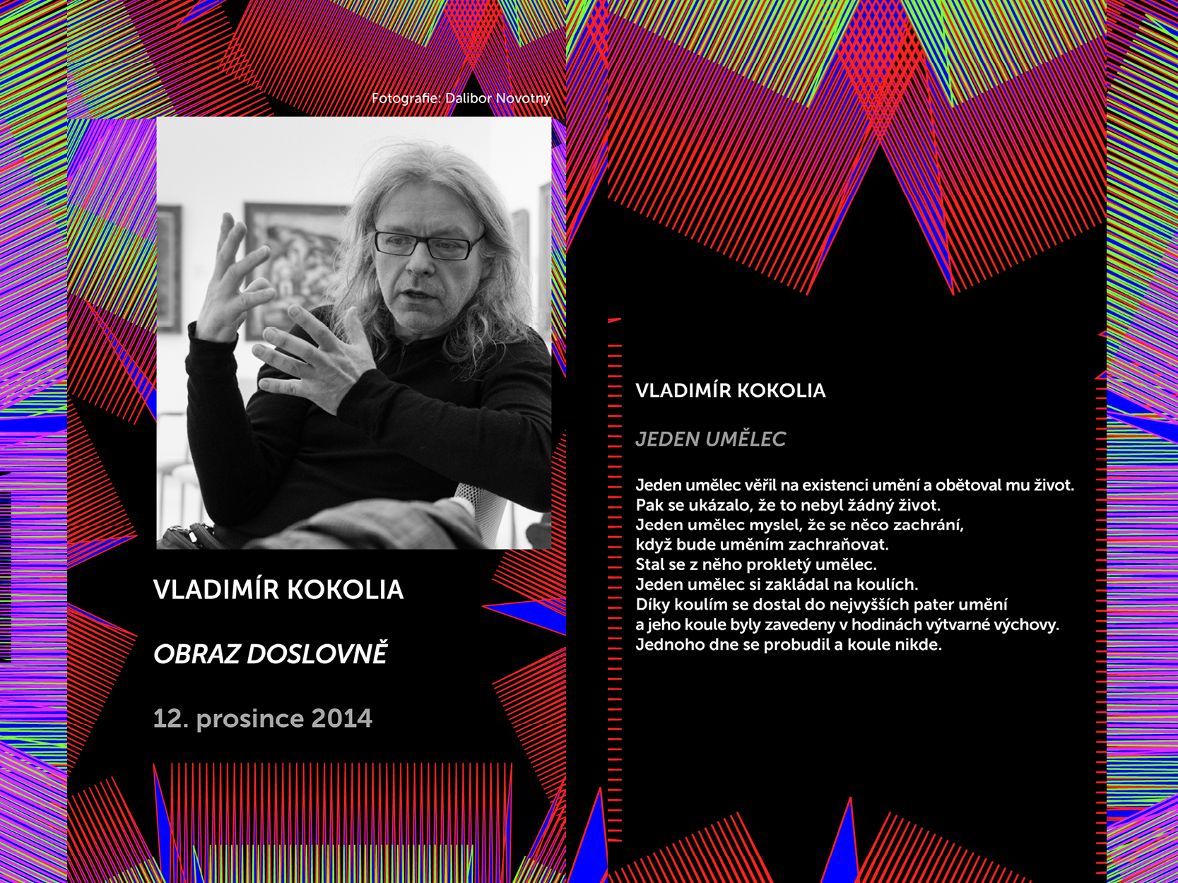 Básníci v Prostoru Zlín 2014: Vladimír Kokolia