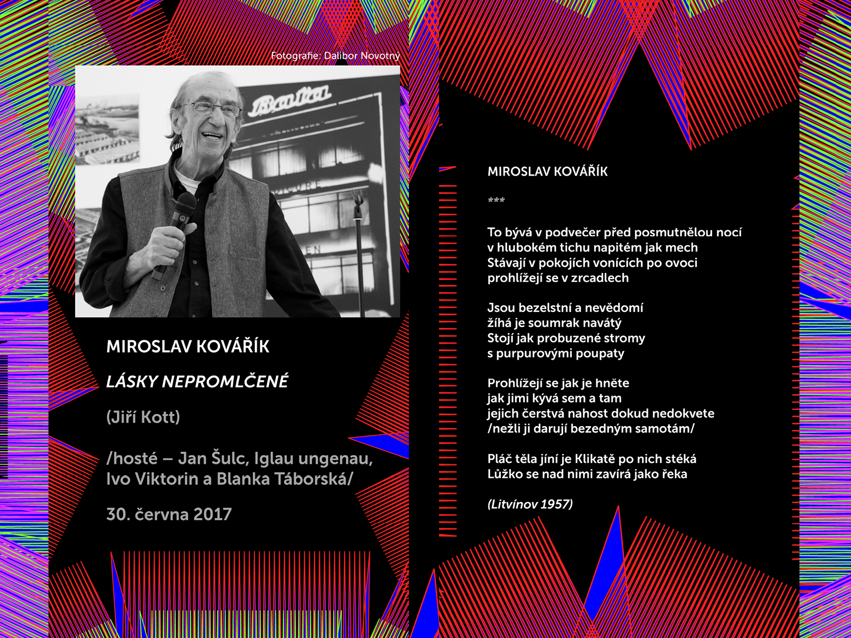 Básníci v prostoru Zlín 2017: Miroslav Kovářík