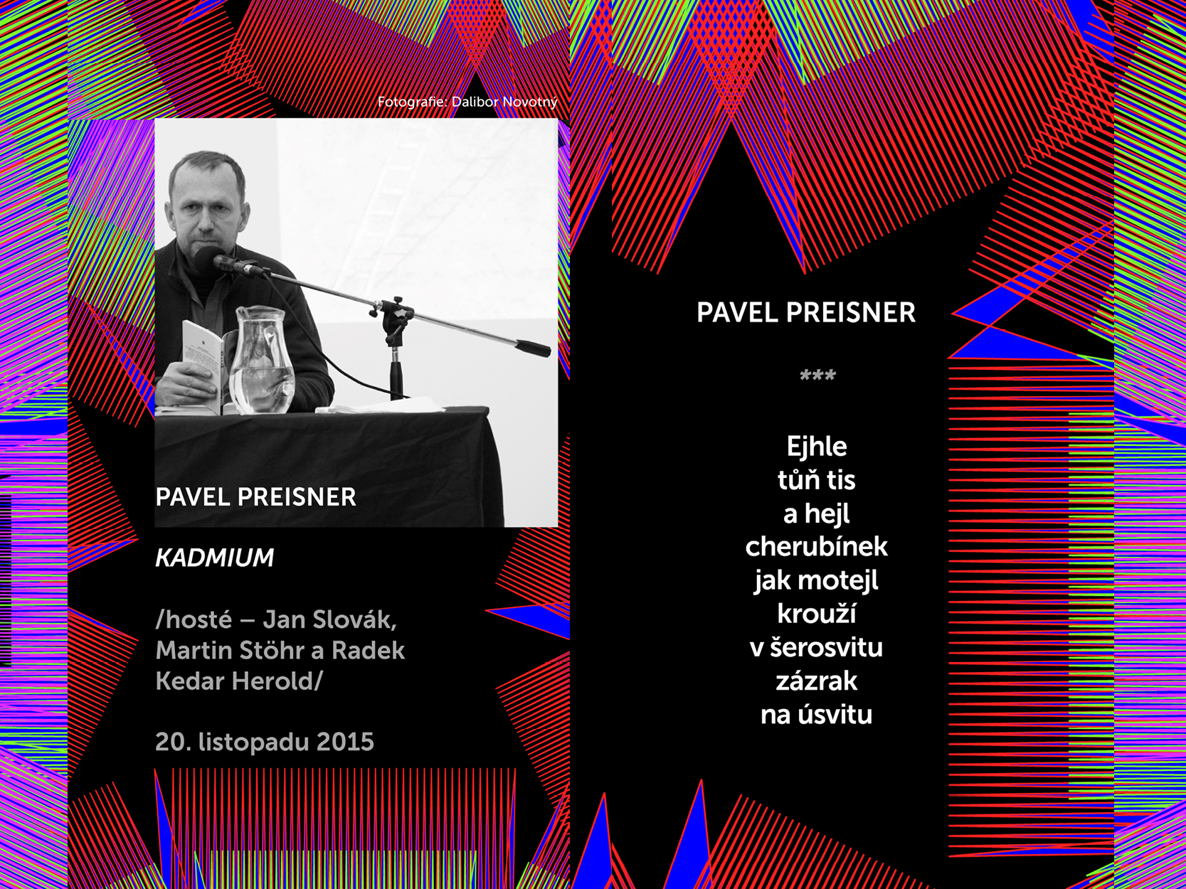 Básníci v prostoru Zlín 2015: Pavel Preisner