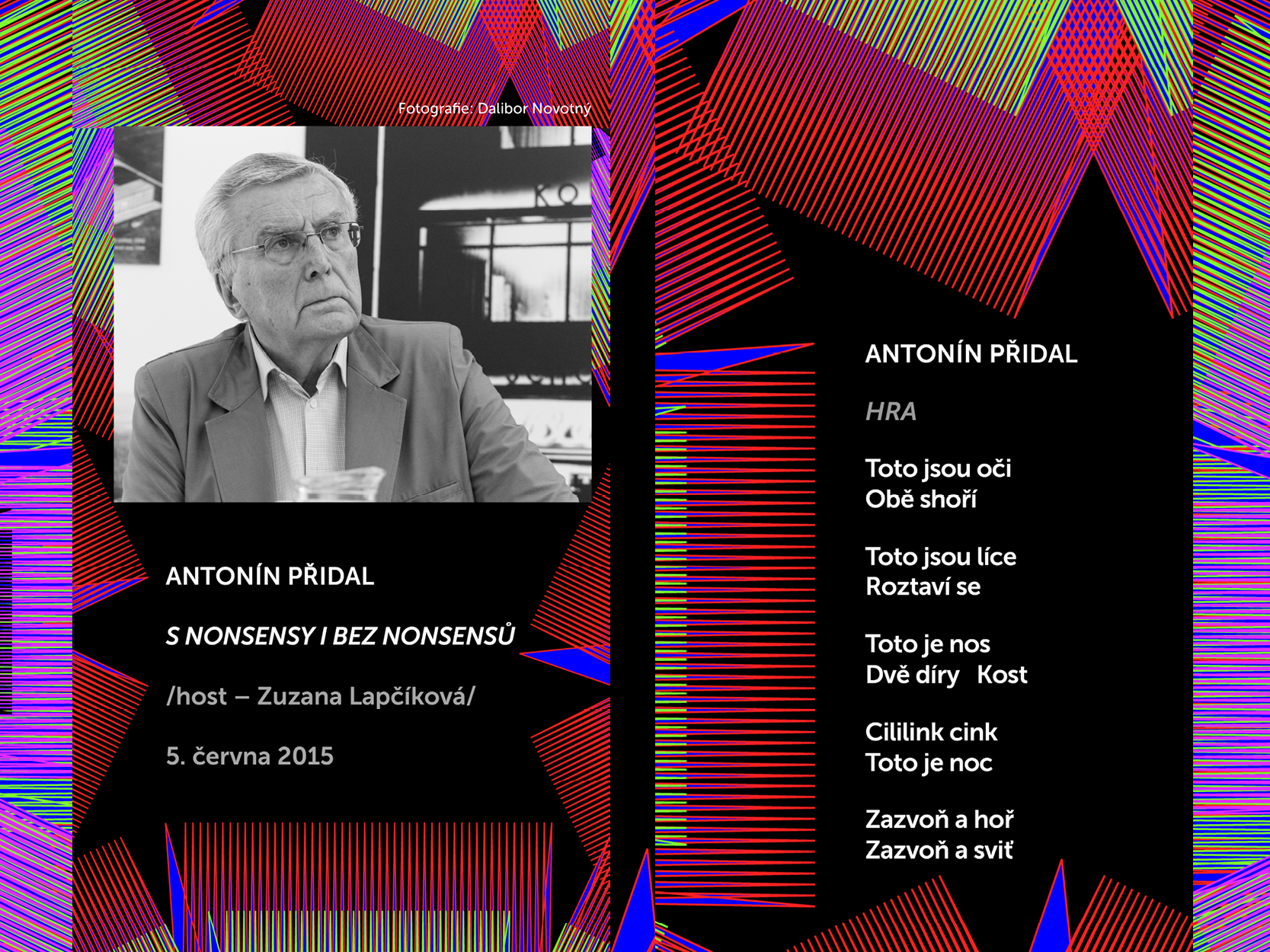 Básníci v prostoru Zlín 2015: Antonín Přidal