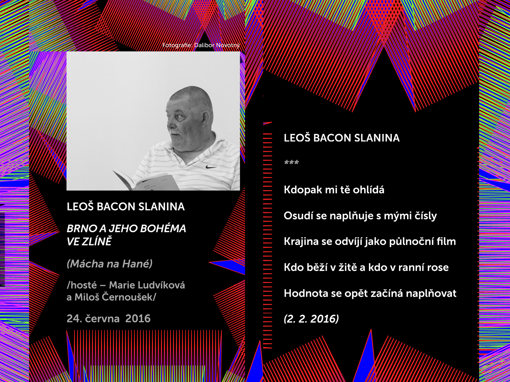 Básnici v prostoru Zlín 2016: Leoš Bacon Slanina