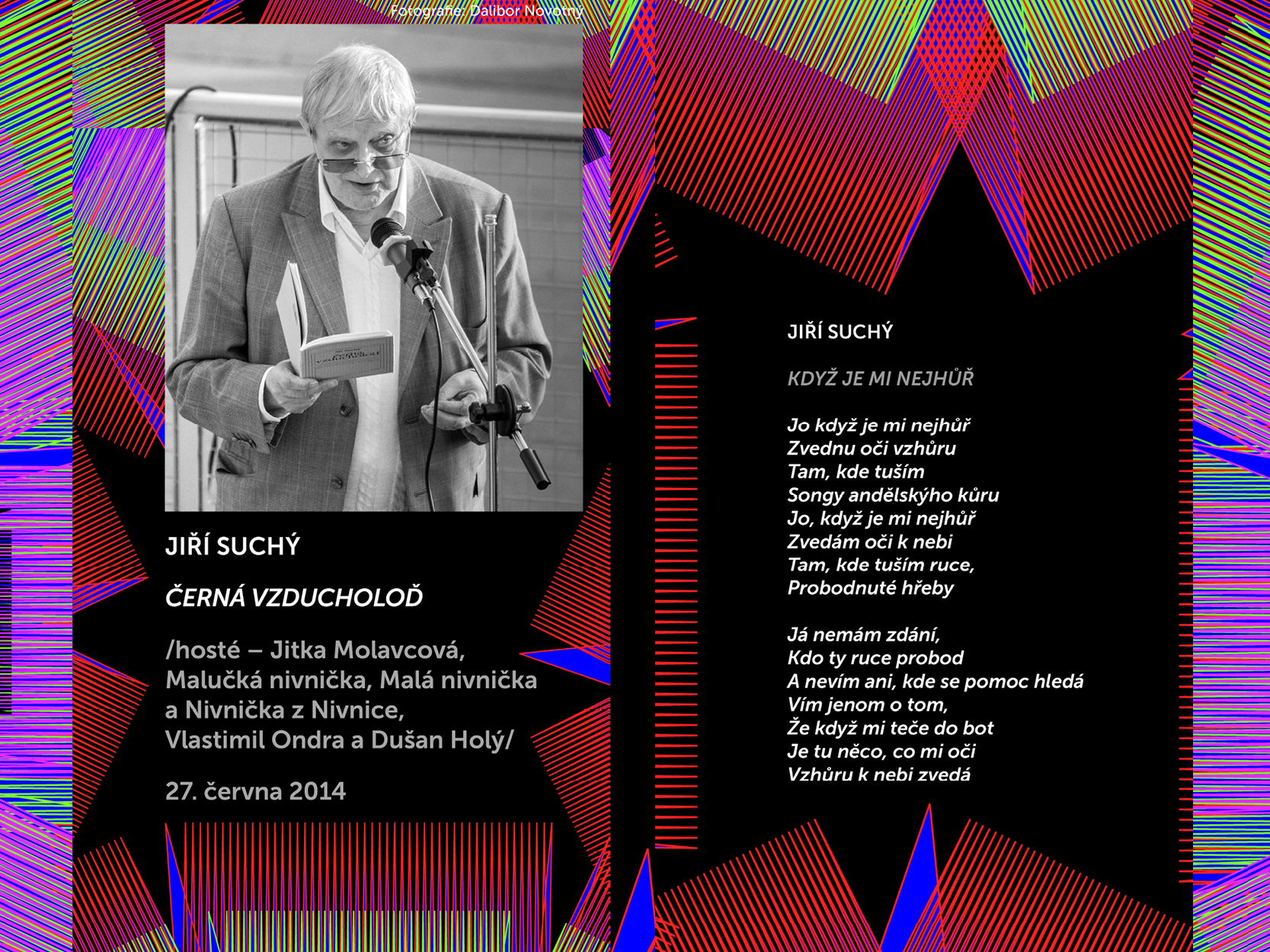 Básníci v Prostoru Zlín 2014: Jiří Suchý