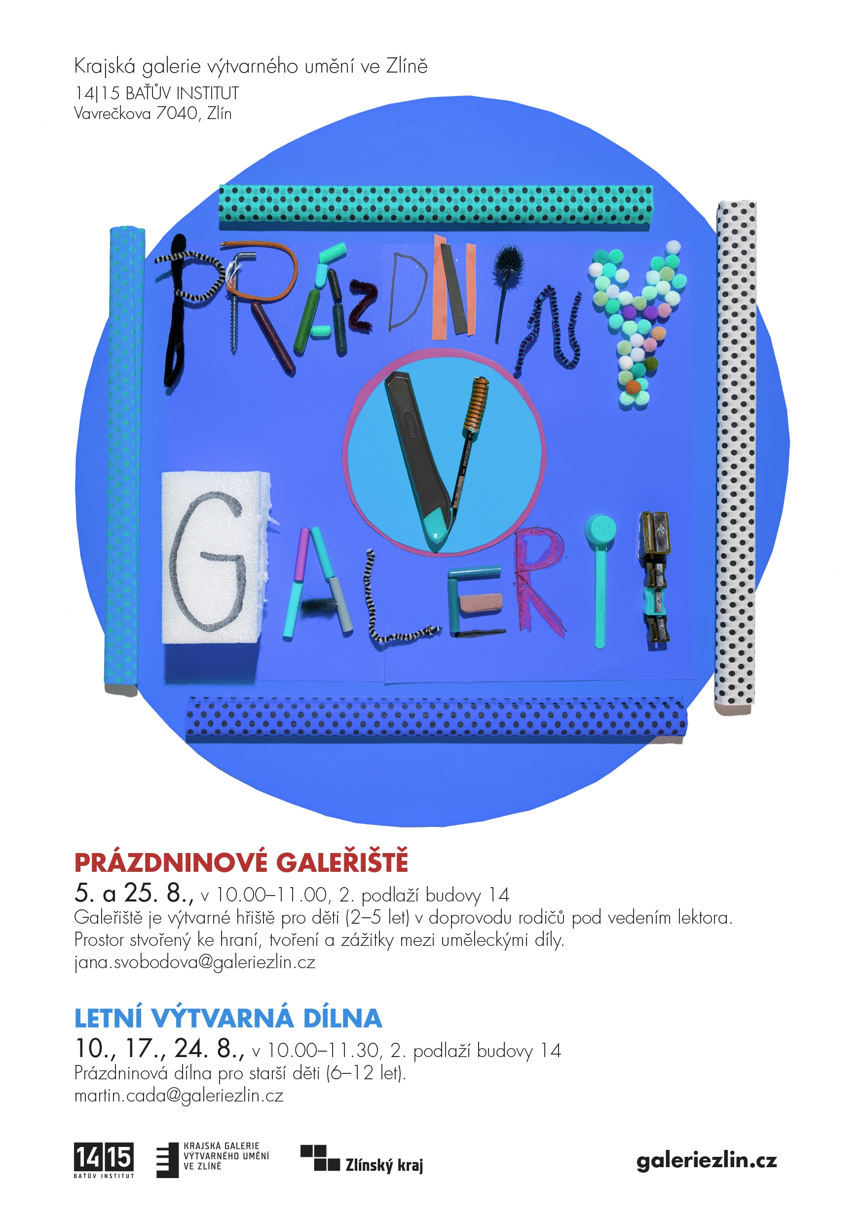 Edukační programy v galerii v srpnu