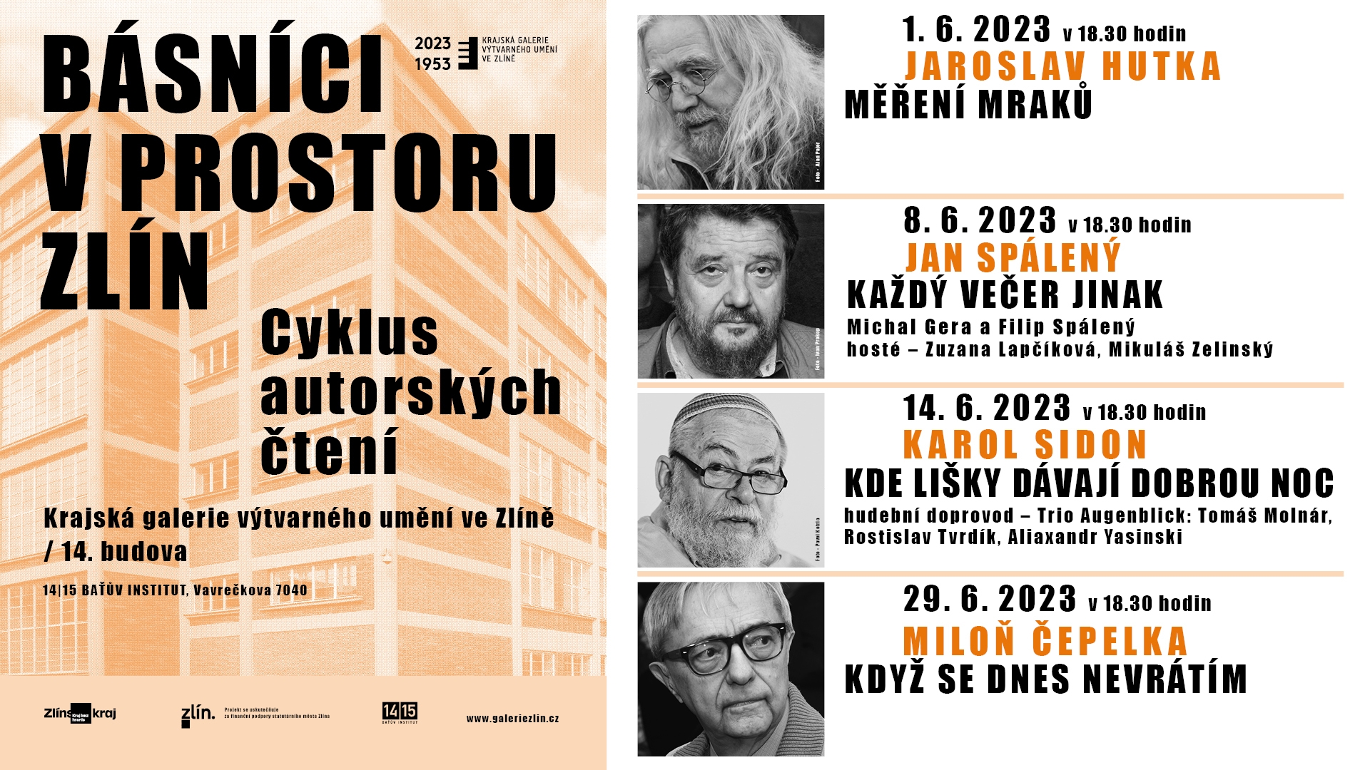 Program Básníků v prostoru Zlín 2023