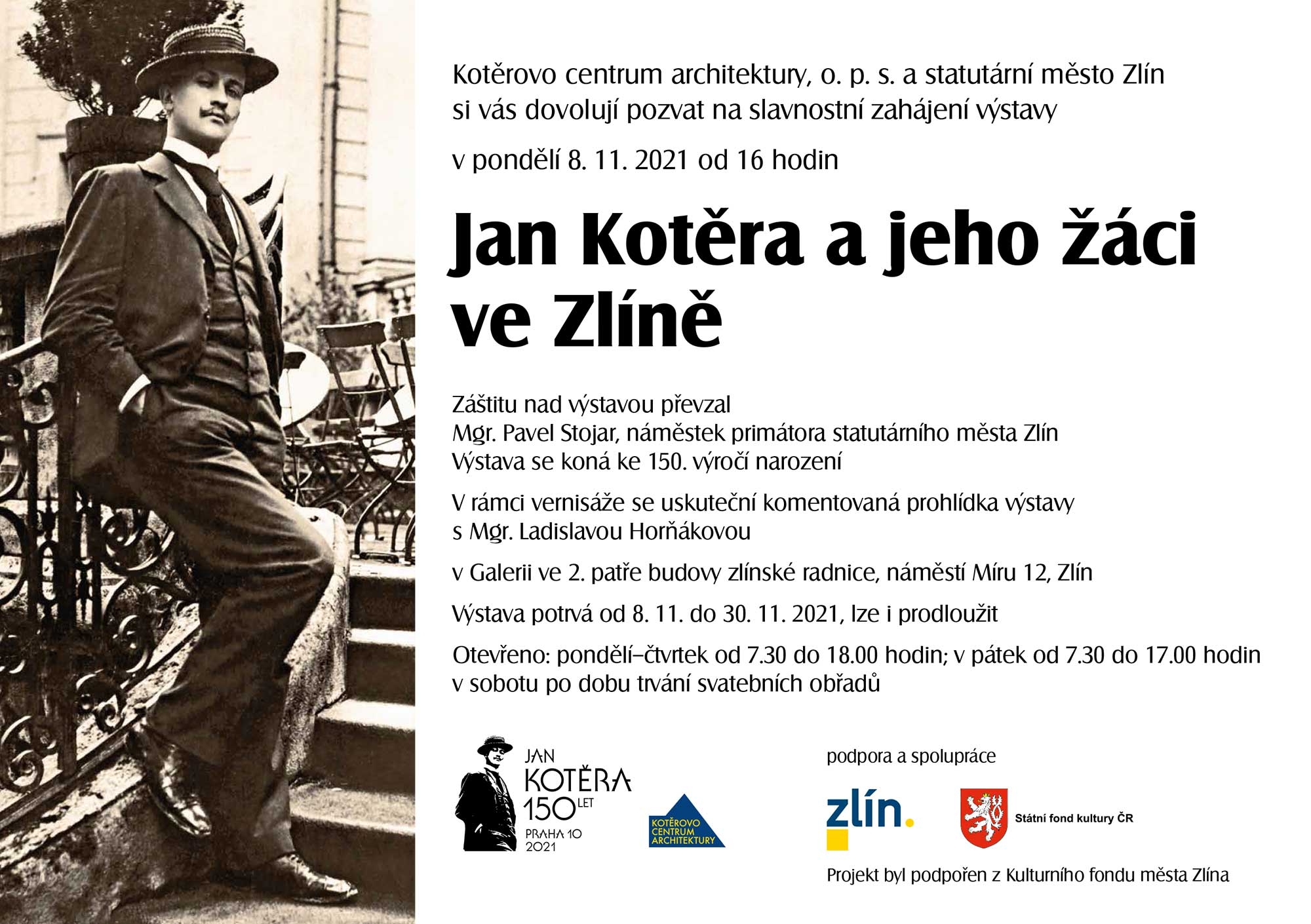 Pozvánka Jan Kotěra a jeho žáci ve Zlíně
