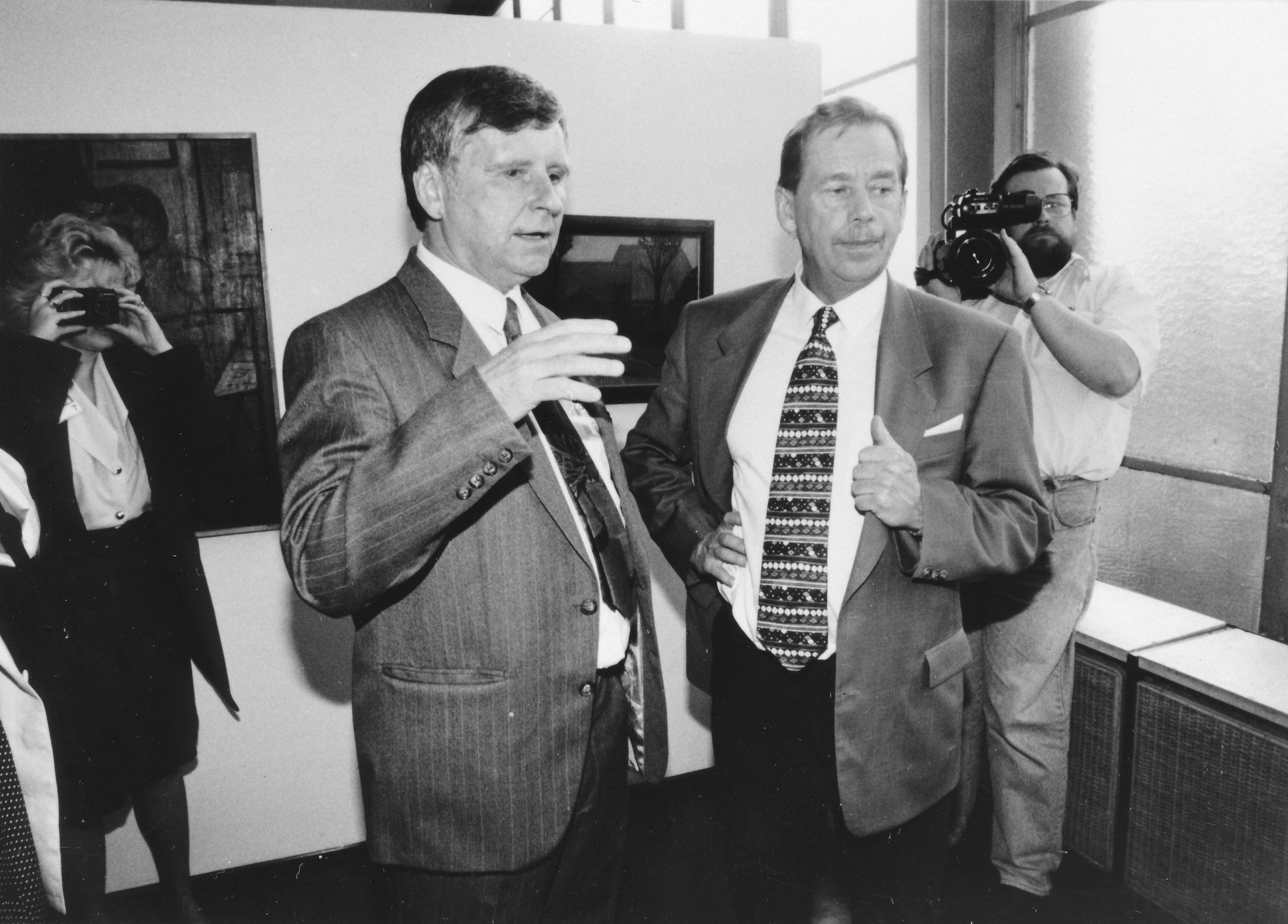 Ludvík Ševeček s Václavem Havlem