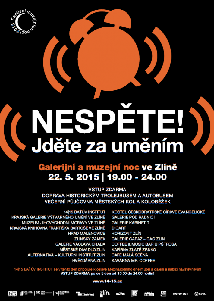 Plakát galerijní a muzejní noci 2015