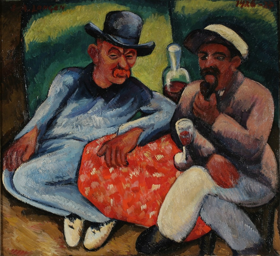 E. A. Pittermann Longen, Piknik, 1926-1927, olej, plátno, 72 x 80 cm, KGVUZ, inv. č. O-1139